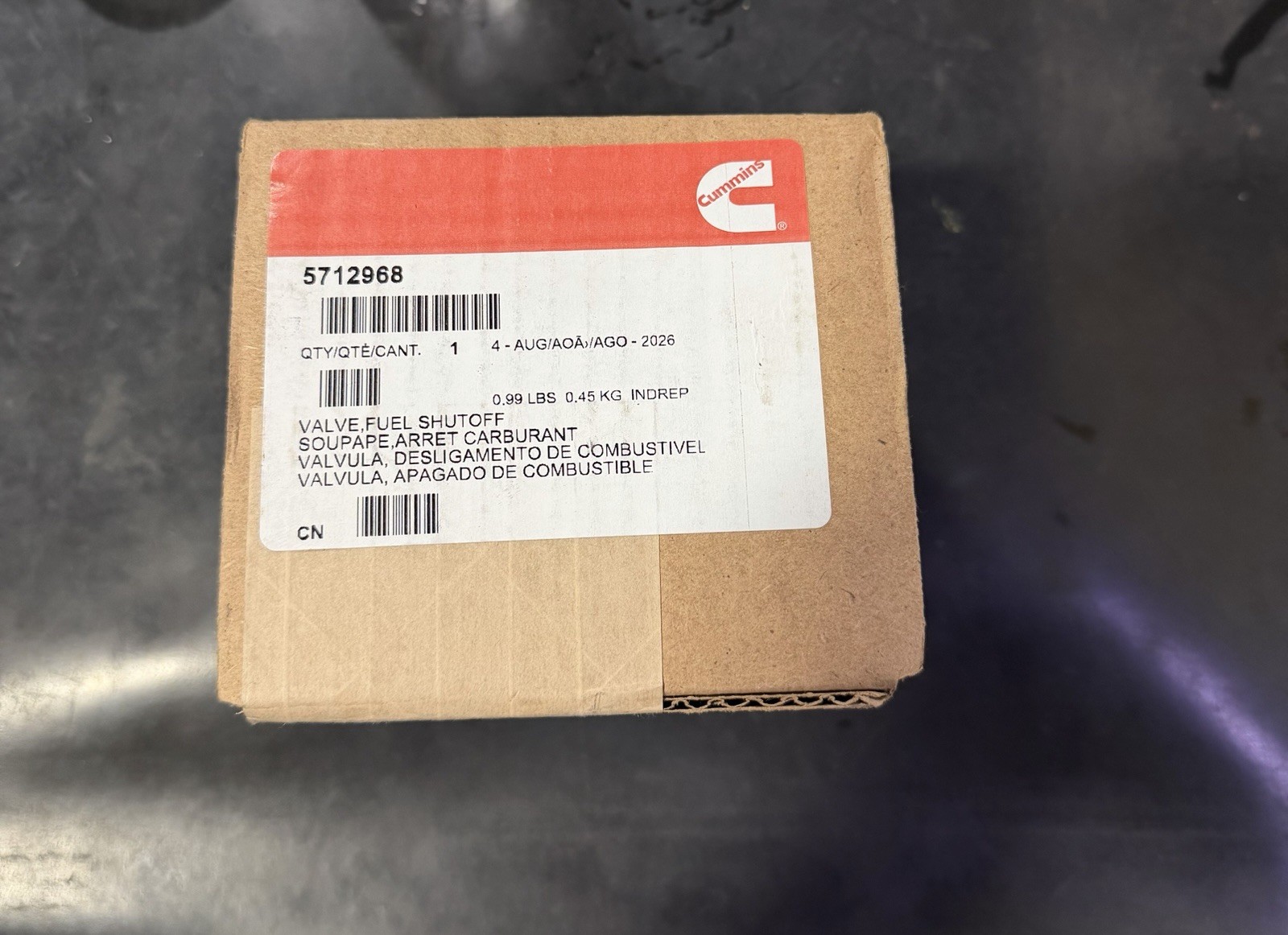 Genuine Cummins 5712968 Shutoff Valve New In Box Genuine Cummins 5712968 Shutoff Valve New In Box
