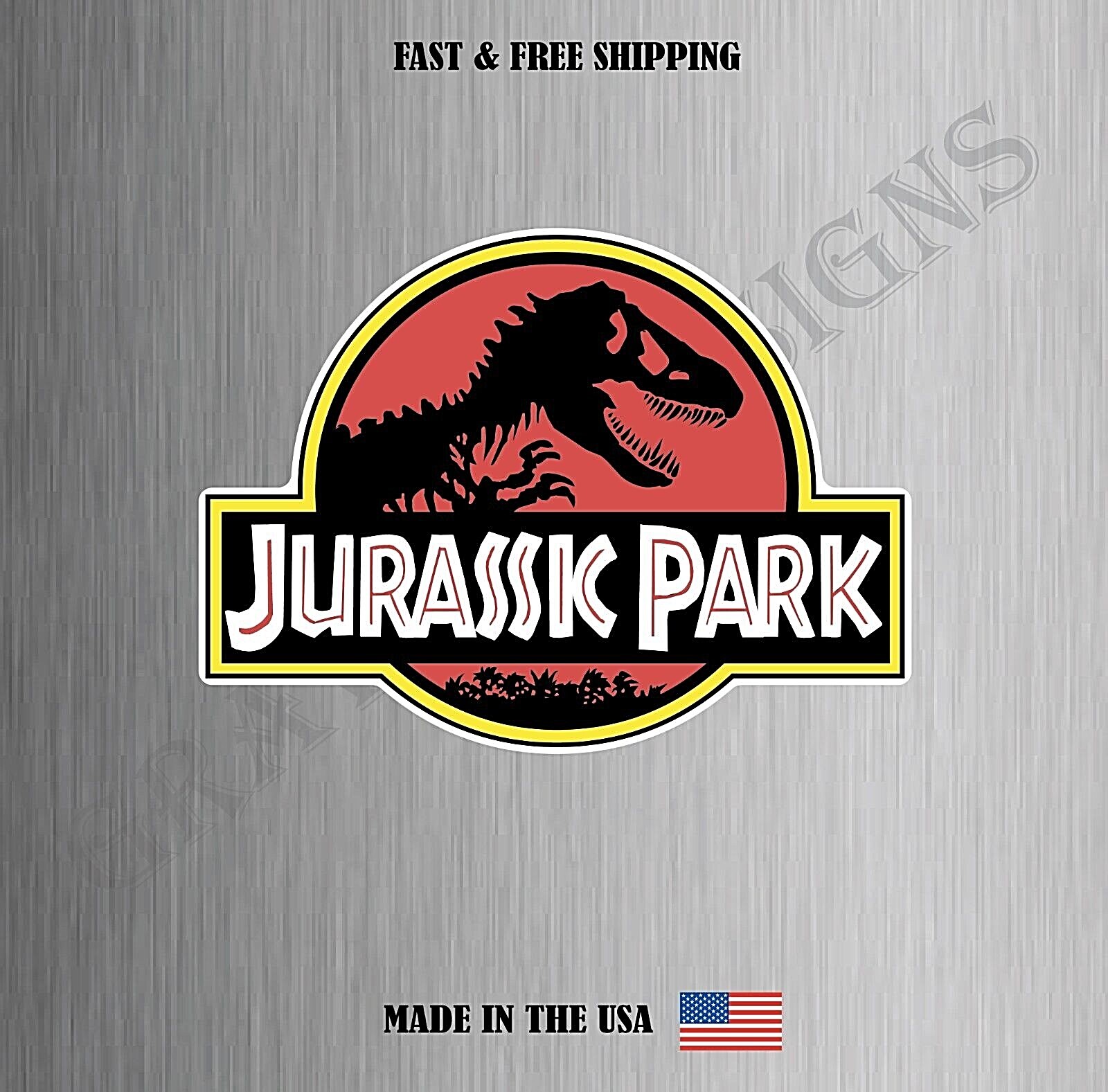 Jurassic Park Logo Vinyl Sticker Decal Window Car Bumper Wall Water Resistant