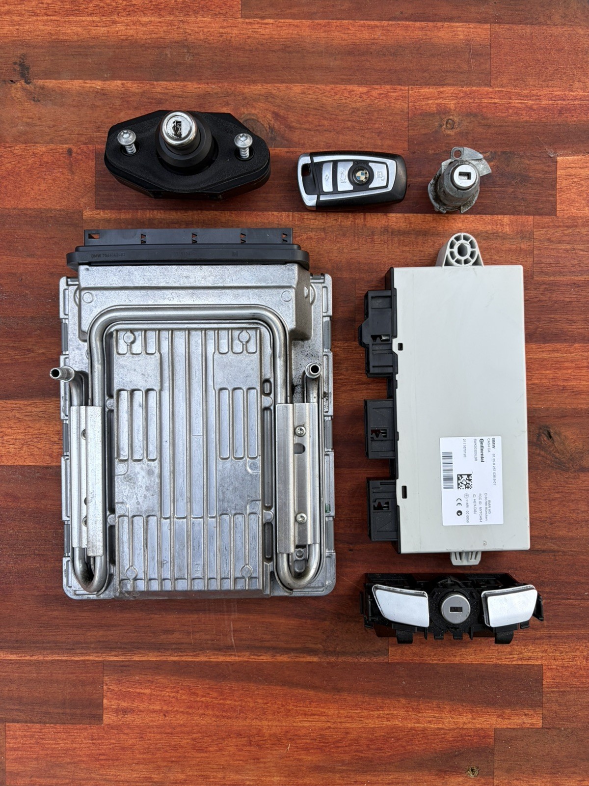 09-12 BMW F02 F01 750i 750LI 4.4L N63 ENGINE ECU DME CAS4 MODULE LOCK KEY SET 