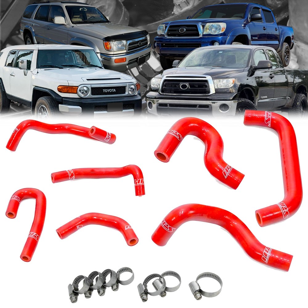 HPS Red Ancillary+Oil Cooler Hose Kit For 4Runner FJ Cruiser Tacoma Tundra 4.0L