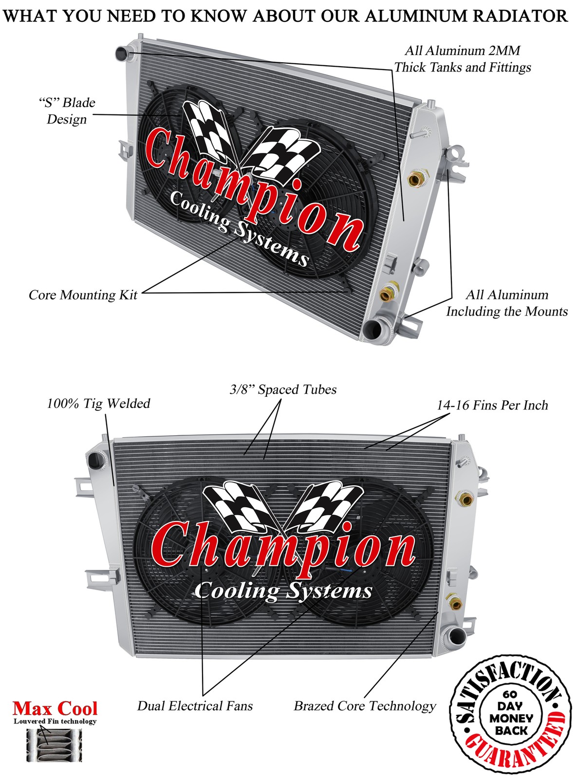 ER 3 Row CR Series Radiator,16