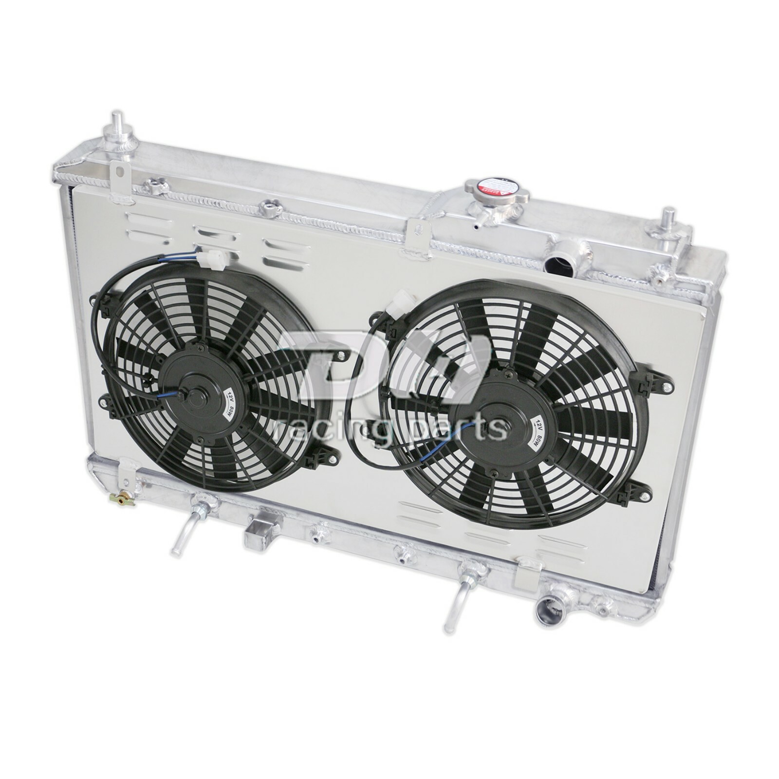 2 Row ALUMINUM RADIATOR&Shroud&Fan FIT 97-2001 HONDA CRV CR-V EX 2.0L 1972CC l4