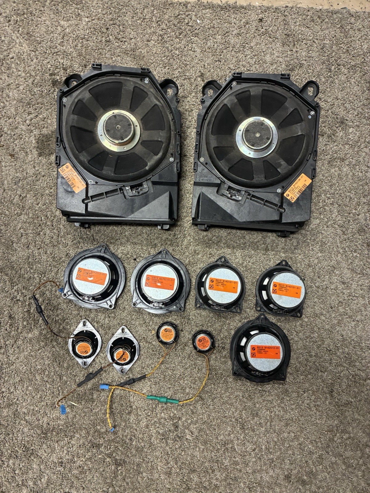 ⭐ OEM 07-13 BMW E92 E93 328 335 i Xi Harman Kardon L7 LOGIC 7 SPEAKER SET
