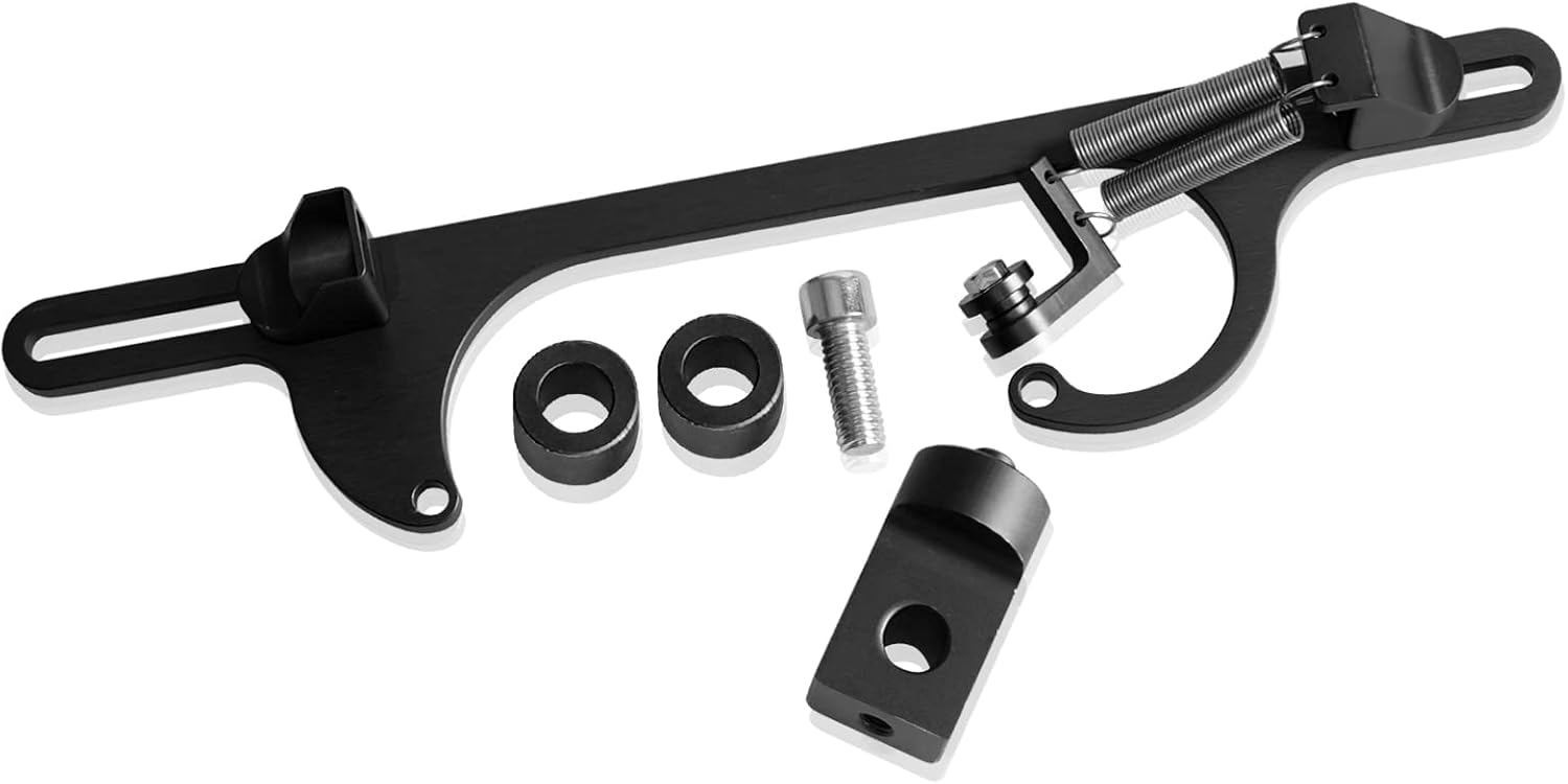 Throttle Cable Carburetor Bracket For Carb 307 350 SBC Black Aluminum 4150 4160