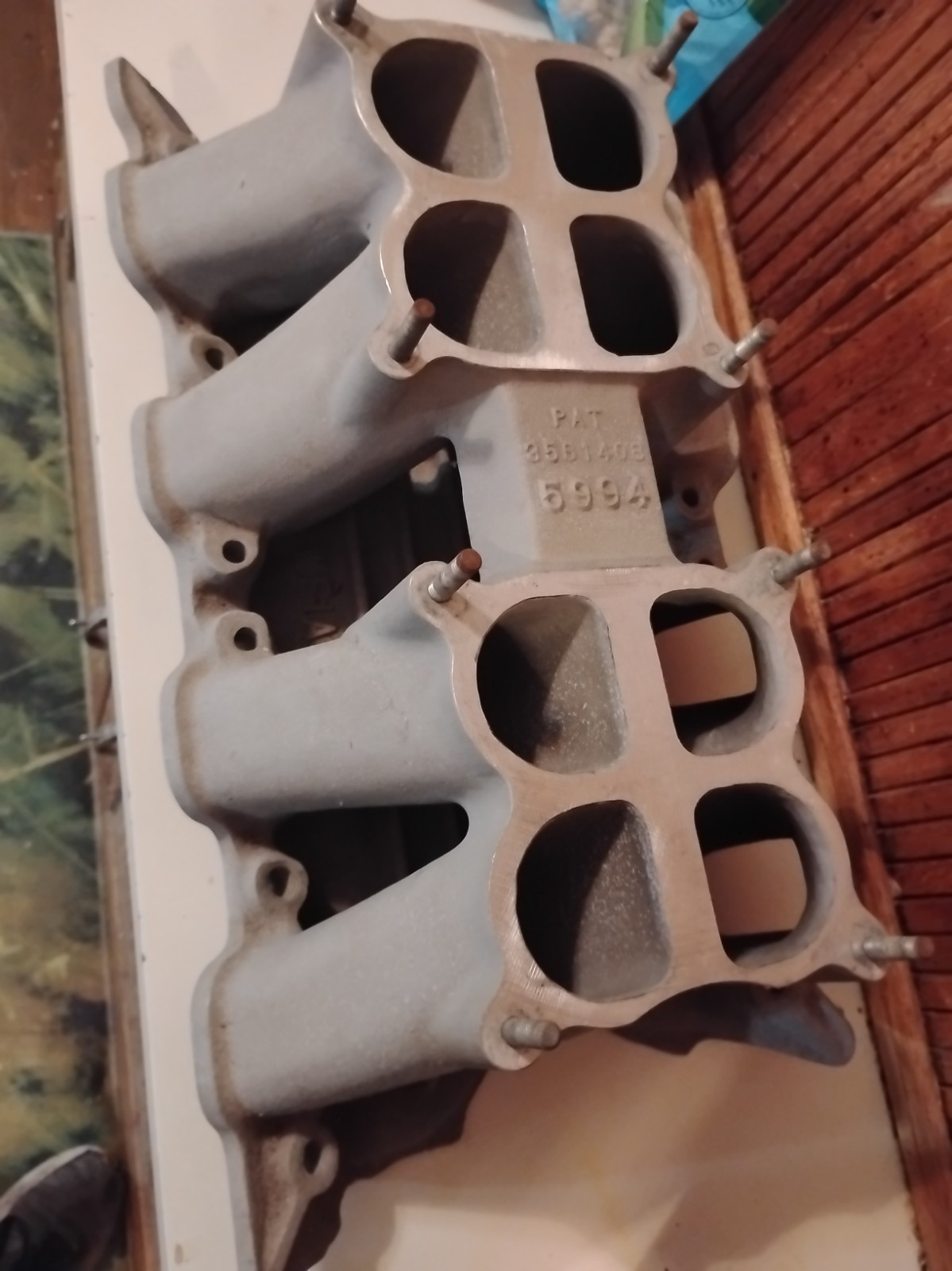 Vintage Weiand Hi-Ram Tunnel Intake Manifold 5994-US 3561408A Nice Condition 