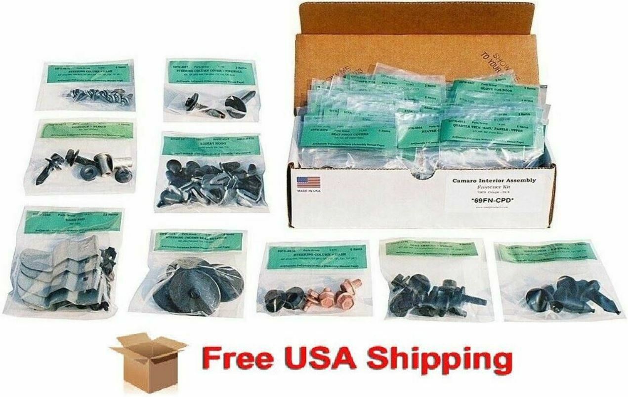 Fits 1970-71 Pontiac Firebird AMK Master Interior Screw Kit 338 pcs 