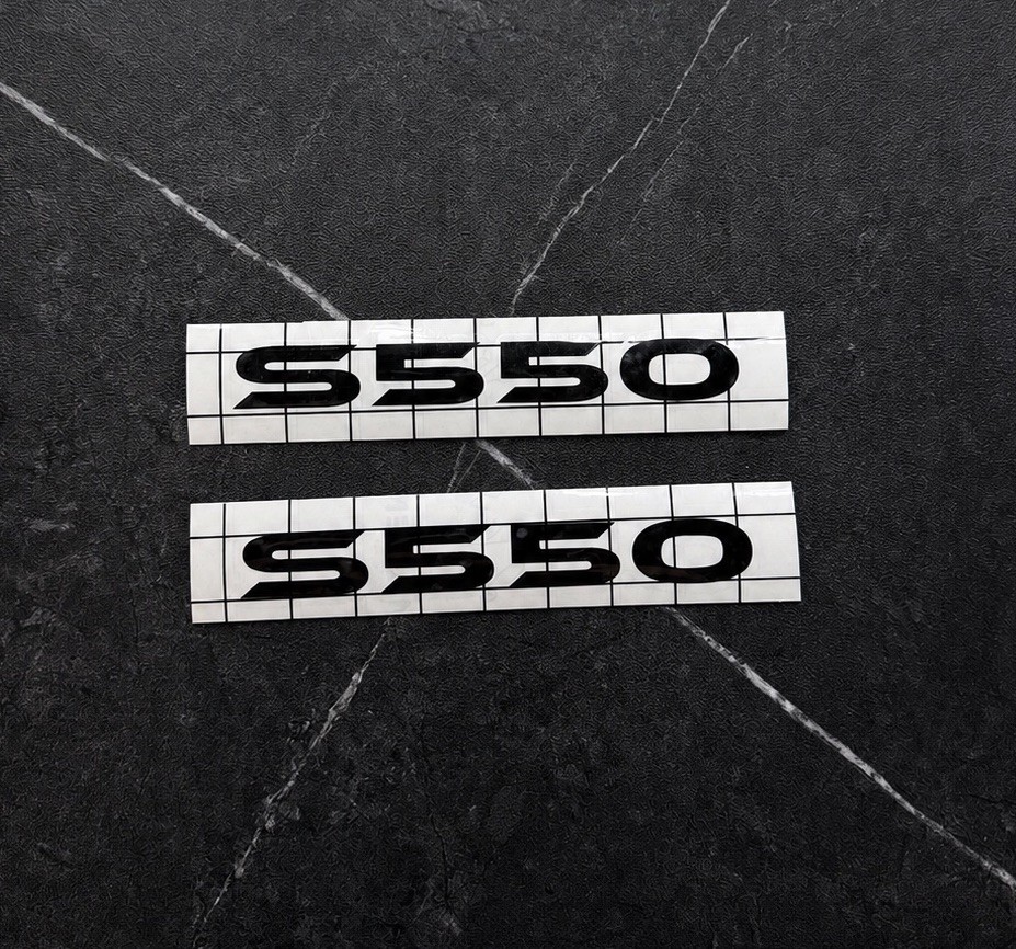 (2pk) S550 Vinyl Decal 2 Pack | 4x.5” Black | Fits 15’-23’ Mustang | Car Decal