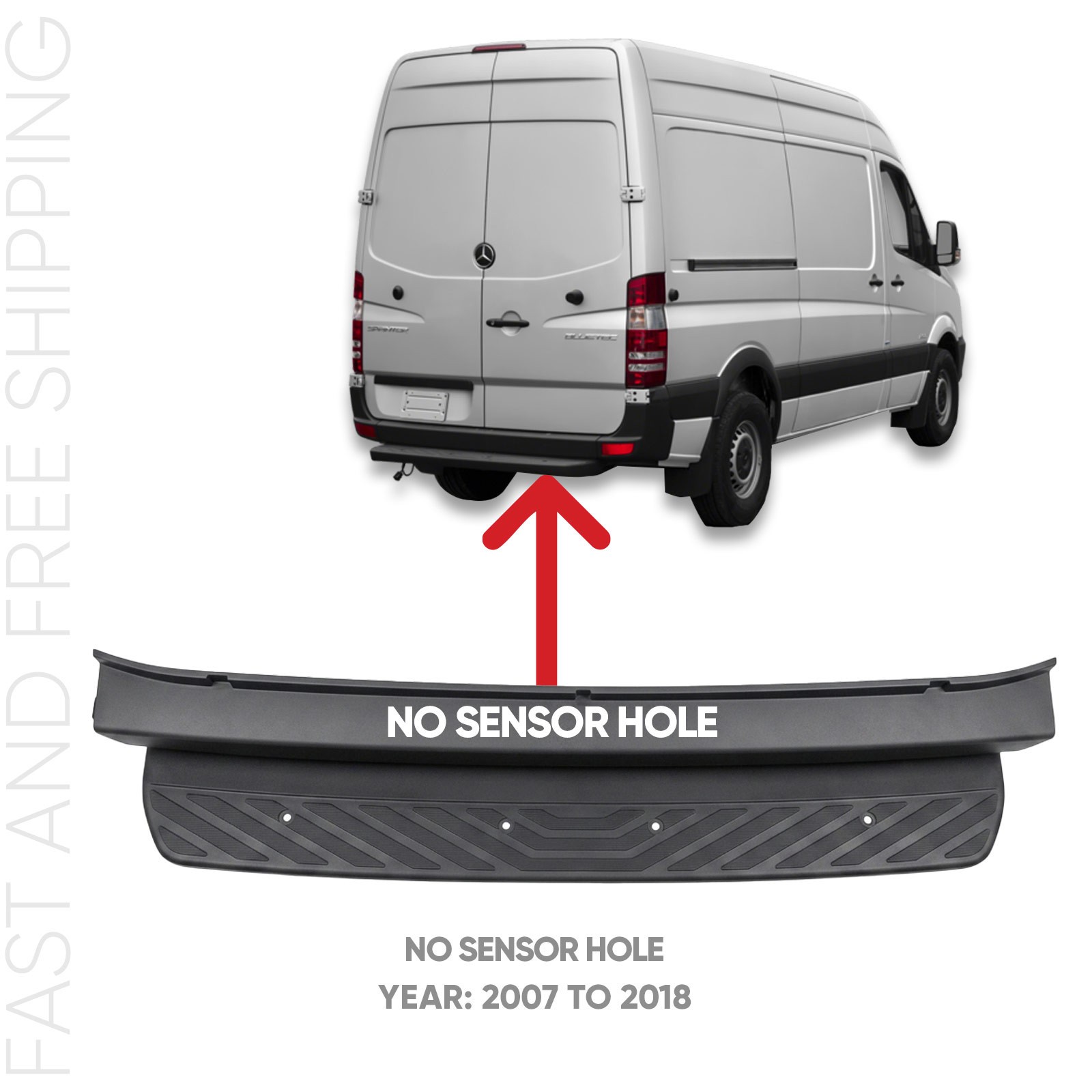 2017 2018 FOR DODGE 2500 3500 REAR BUMPER STEP COVER MERCEDES SPRINTER W906