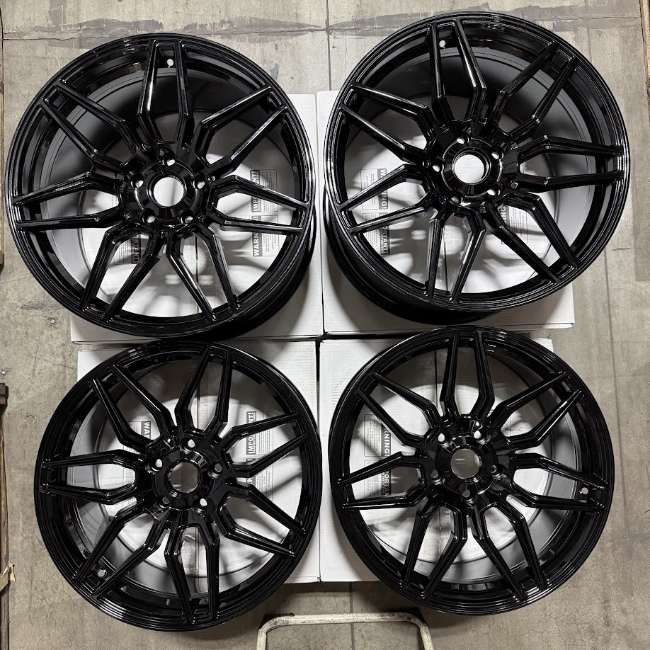 Used 19x8.5/20x11 MRR Forged F24 fit Corvette C8 5x120 38/48 66.9 Black No Cap W Used 19x8.5/20x11 MRR Forged F24 fit Corvette C8 5x120 38/48 66.9 Black No Cap W
