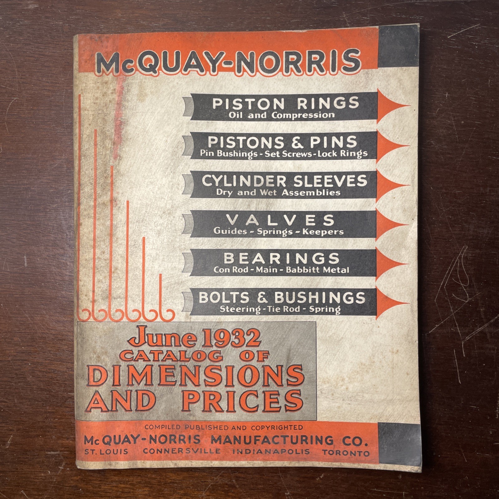 McQuay-Norris June 1932 Catalog Of Dimensions And Prices St Louis Connersville McQuay-Norris June 1932 Catalog Of Dimensions And Prices St Louis Connersville
