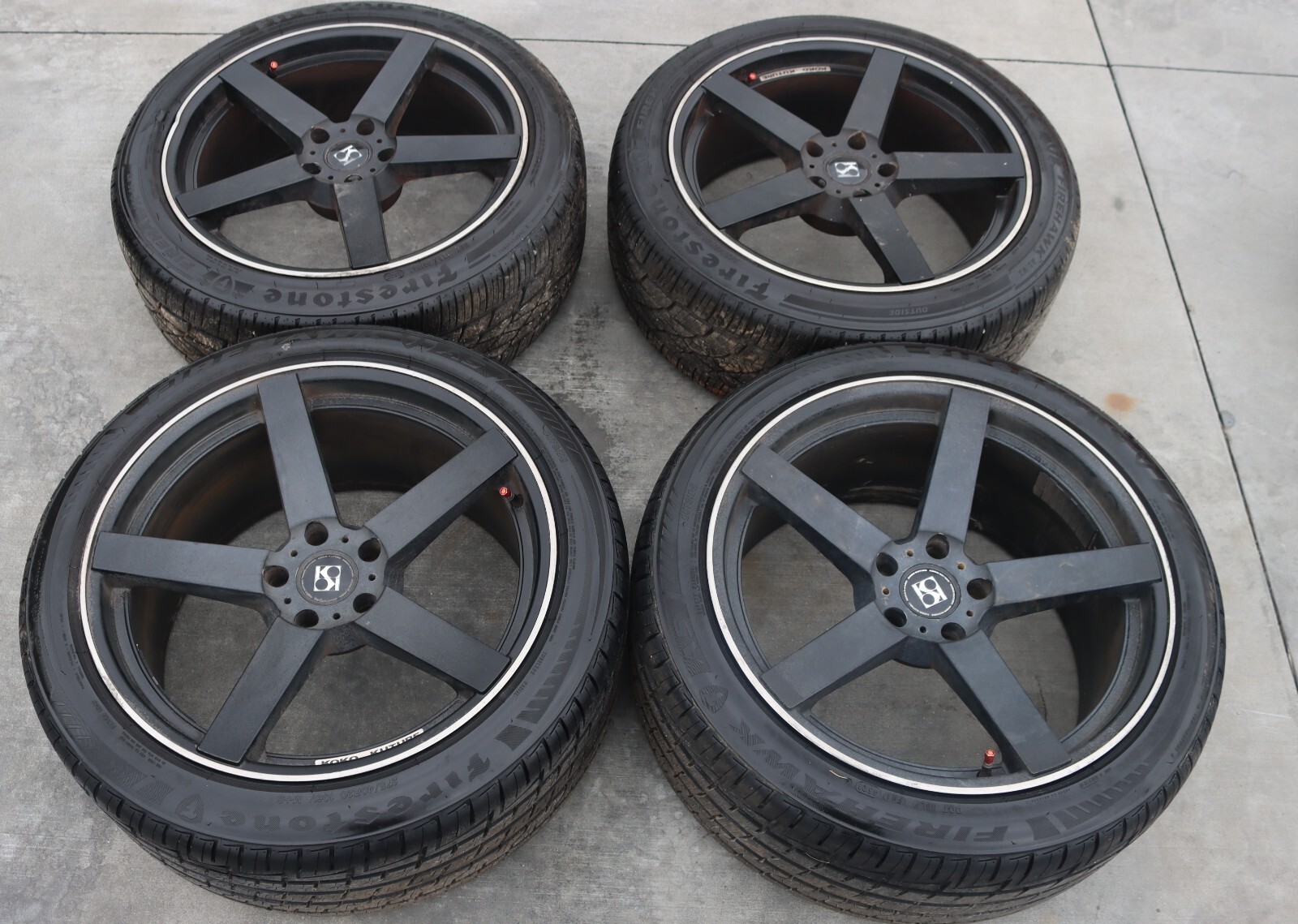 Koko Kuture Sardinia 5 Full Set Of Wheels & Tires 20x8.5 20x10 USED *SEE NOTE*