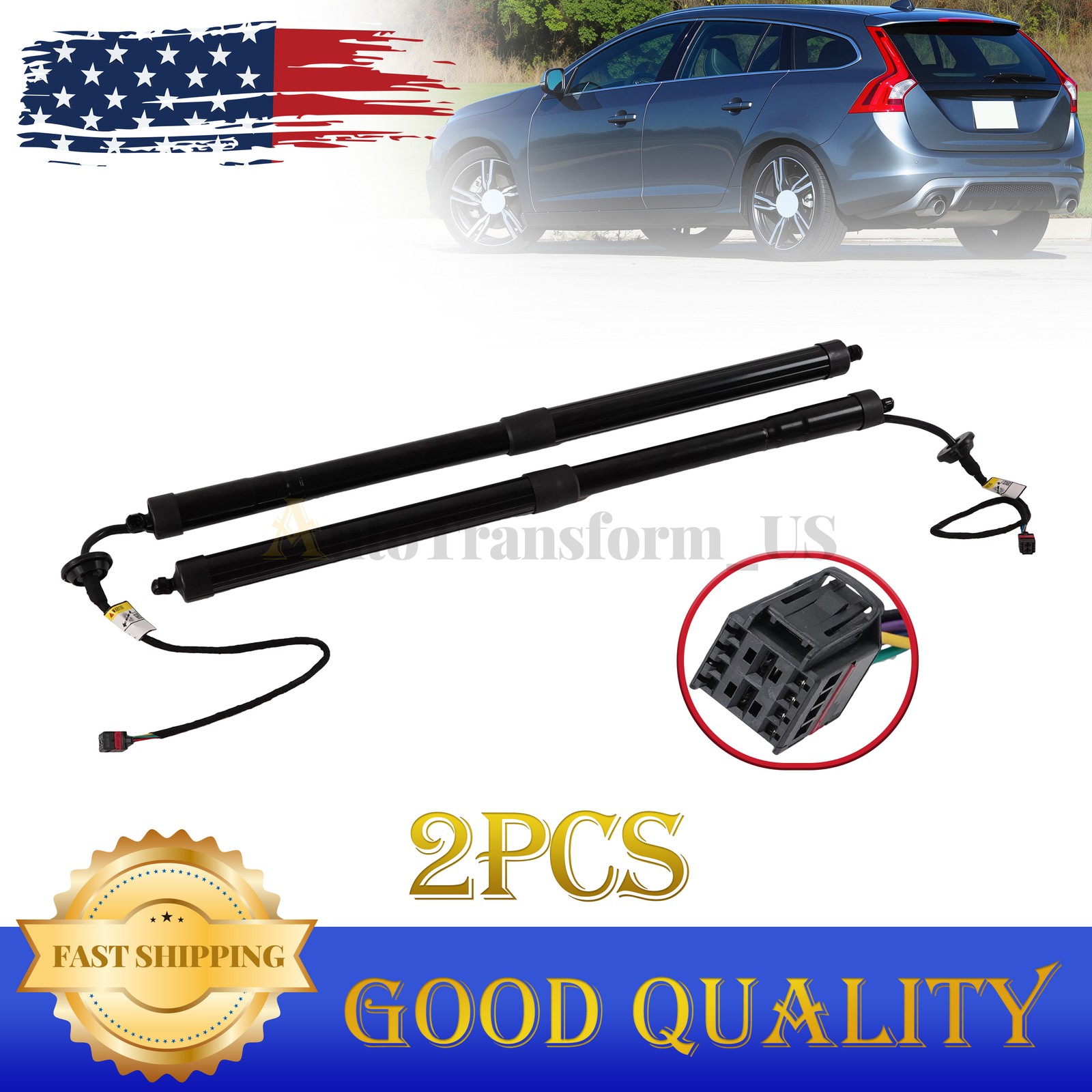 NEW 2PCS Electric Tailgate Lift Gas Strut For 18-24 Volvo V60 II 32357571 US