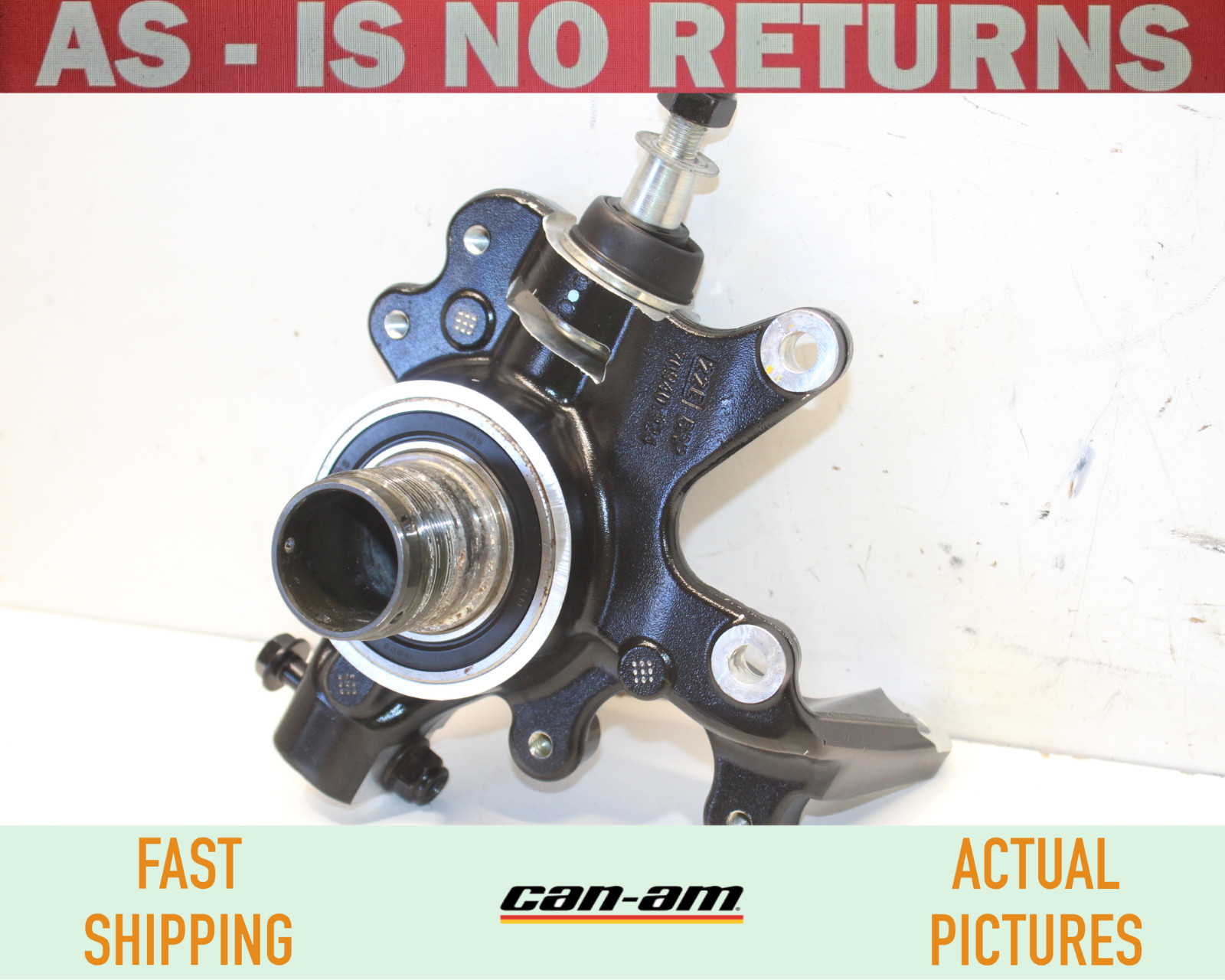 2019 - 2023 CAN-AM RYKER 600 FRONT LEFT SPENDLE KNUCKLE *BAD BEARING* OEM
