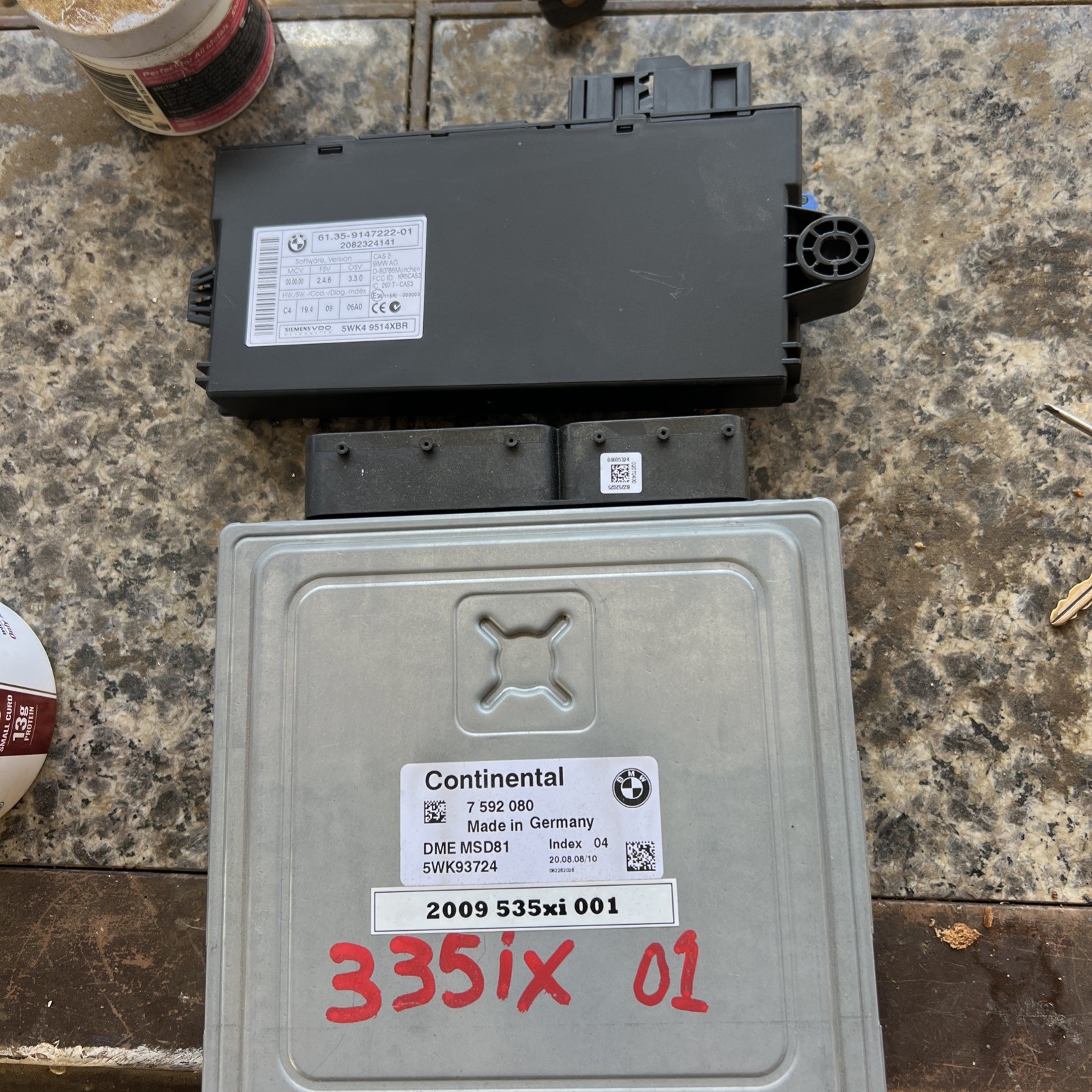 BMW N54 MSD81 DME ECU & CAS3 Immobilizer Module Matched Set 2009 535xi 335i
