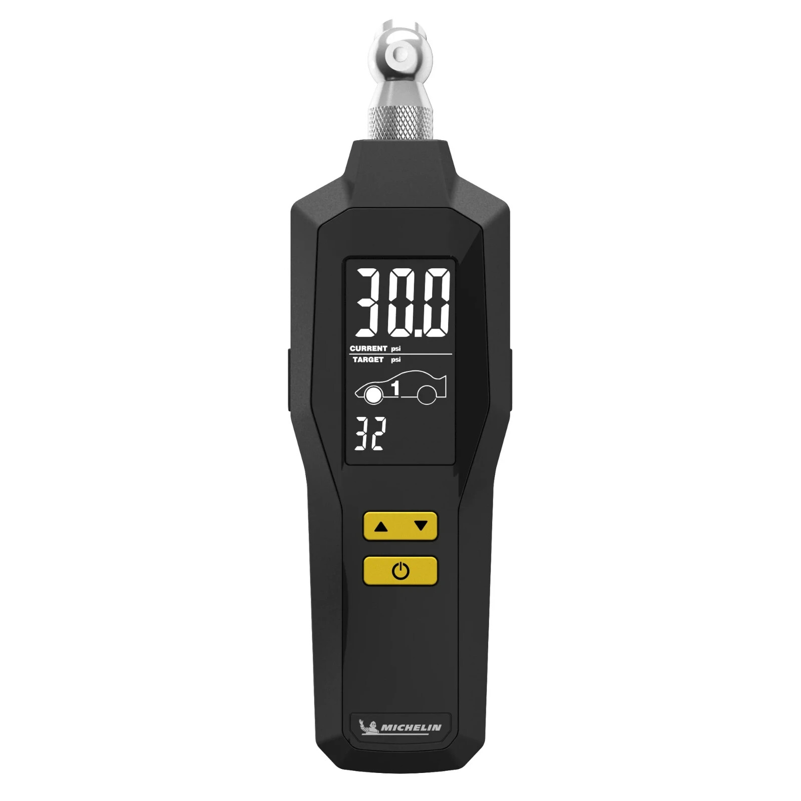 Michelin PROGRAMMABLE DIGITAL TIRE PRESSURE GAUGE 5-99 PSI FLASHLIGHT BLEED VALV