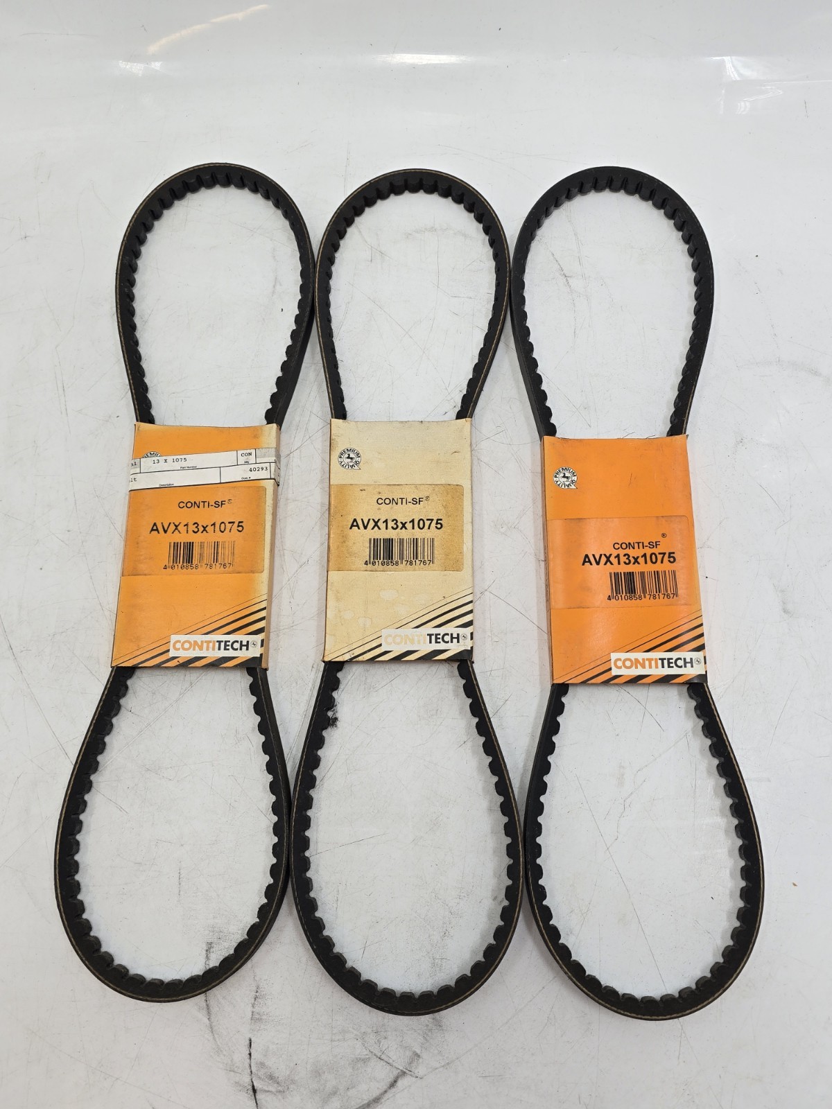 3 Pack -CONTINENTAL CONTITECH V Belt/Drive Belt 13X1075 Porsche 911 928 Mercedes