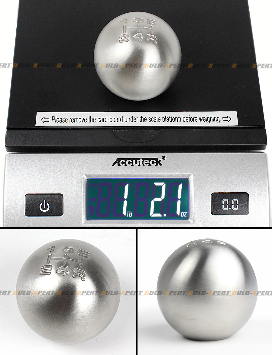  M12 X 1.25 WEIGHTED ROUND STAINLESS STEEL 5 SPEED SHIFT KNOB FOR FOCUS MUSTANG