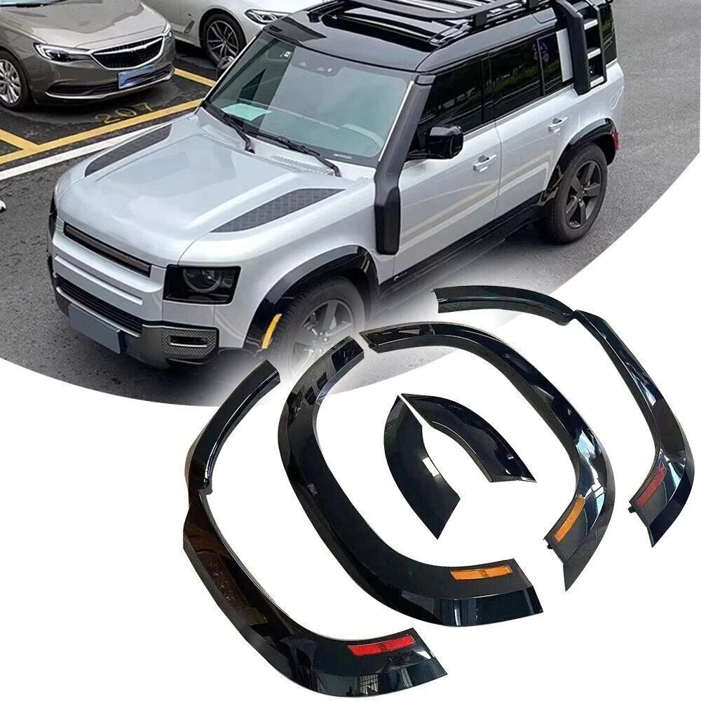 6PC Wheel Fender Trim Kit Widening Fender with lights for 2020~2025 Defender 110