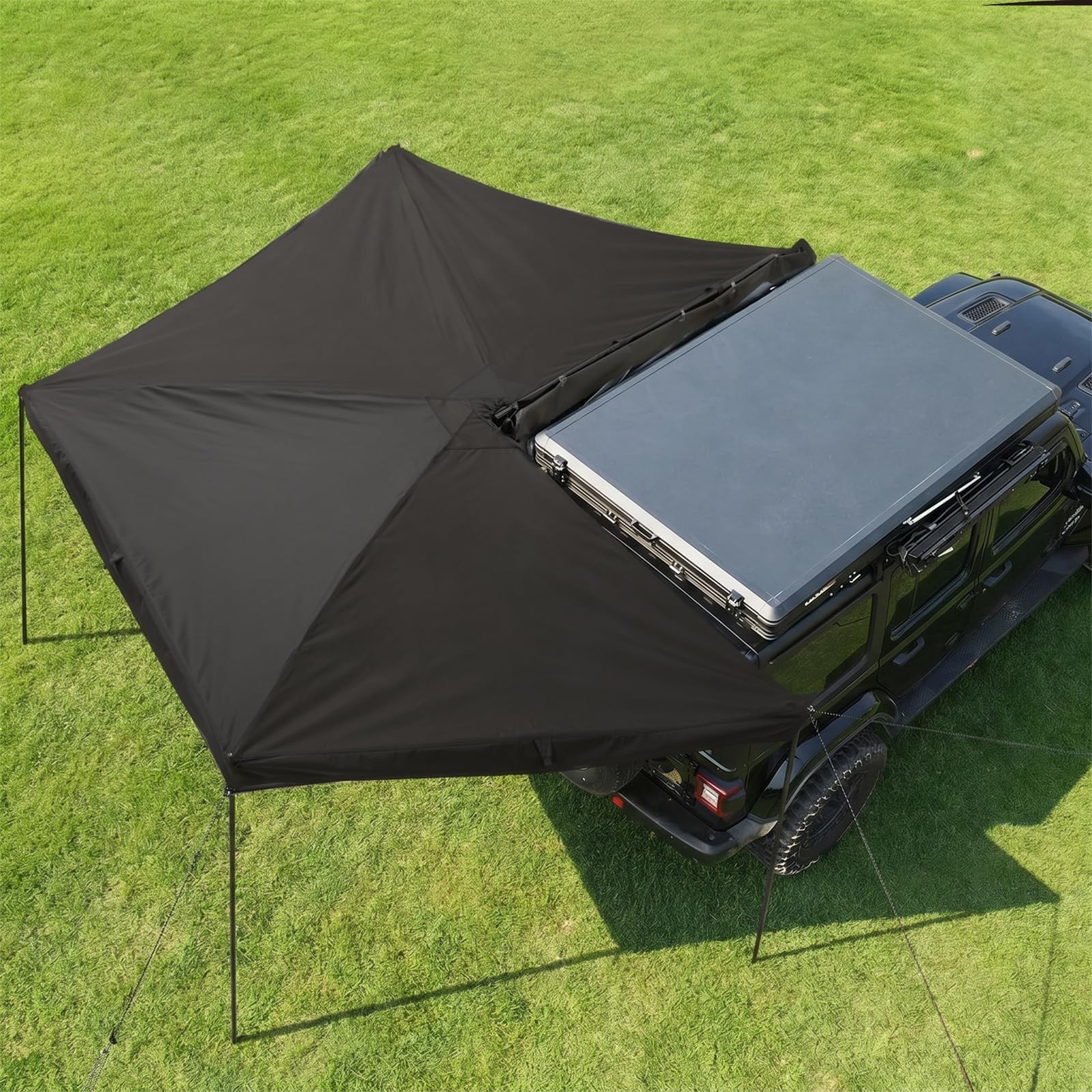 270°Car Side Awning Rooftop 2M Oxford Sun Shade Vehicle Awning Yard Shelter