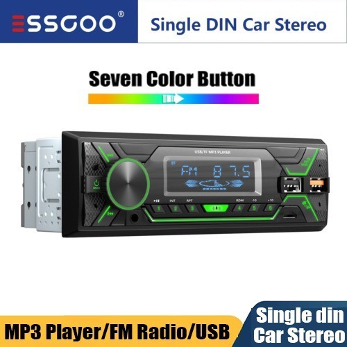 ESSGOO Car Stereo In-Dash Bluetooth Aux Input Receiver Audio Radio MP3 Player BT