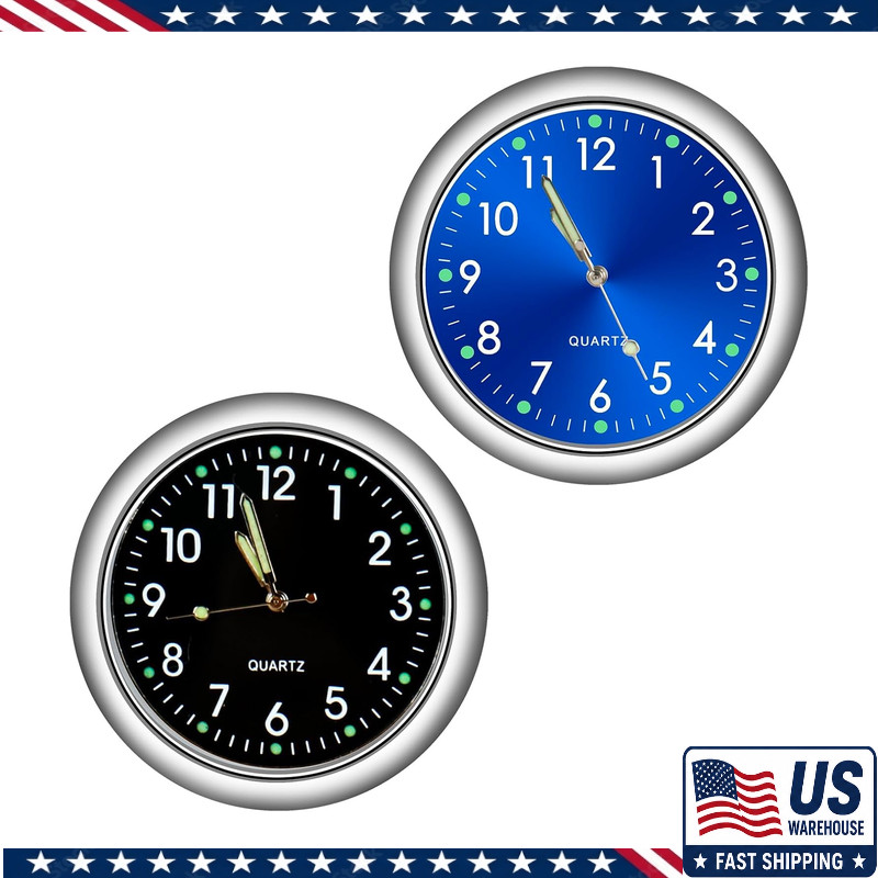 Small Luminous Analog Stick-On Clock Car Dashboard, Tiny Quartz Battery Operated Small Luminous Analog Stick-On Clock Car Dashboard, Tiny Quartz Battery Operated