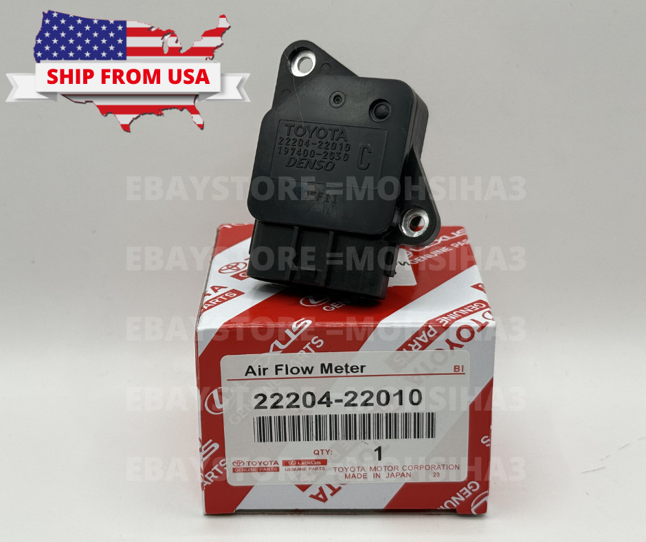 1x Genuine DENSO OEM 22204-22010 Mass Air Flow Meter MAF Sensor For Lexus Scion