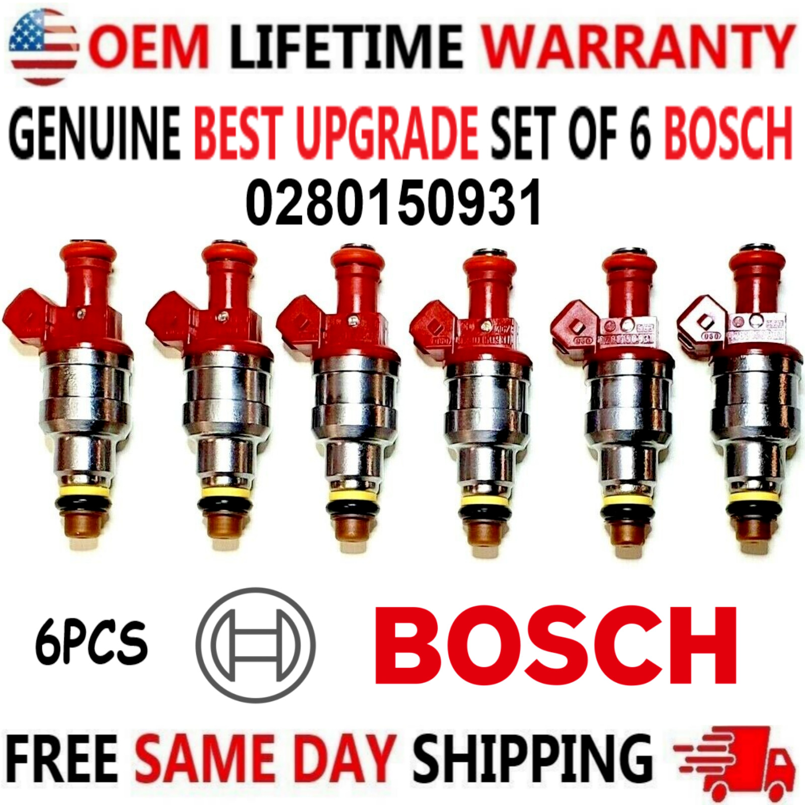 Genuine Fuel Injectors for Ford Ranger 4.0L V6 1993-1996 BOSCH x6 Best Upgrade