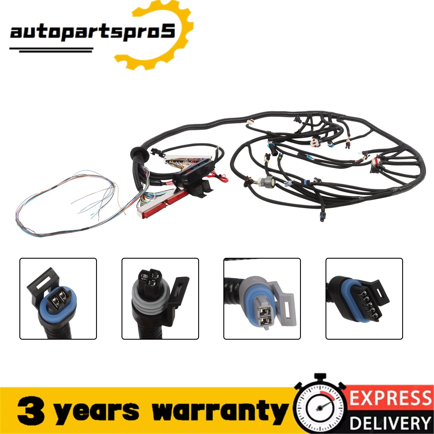 For 99-06 LS SWAP 4.8 5.3 6.0L Drive by Cable LS1 4L60E DBC Stand Alone Harness