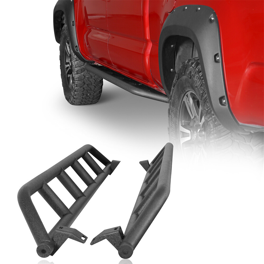2x Step Sliders Tube Slider Rocker Guards For 2005-2023 Toyota Tacoma Double Cab