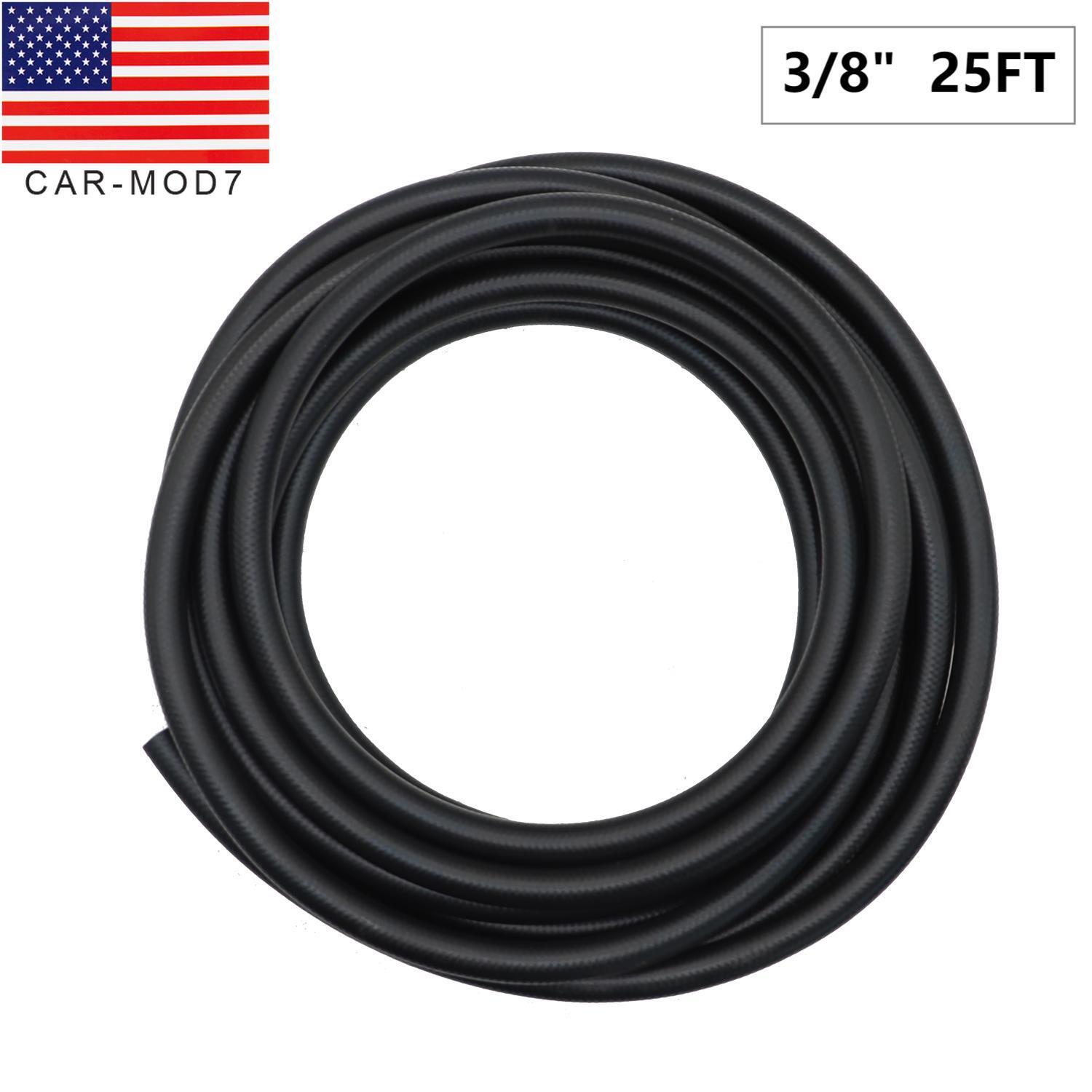 3/8 inch Fuel Hose Line Push Lock NBR Rubber SAE 30R7 25FT 300PSI Black 3/8 inch Fuel Hose Line Push Lock NBR Rubber SAE 30R7 25FT 300PSI Black