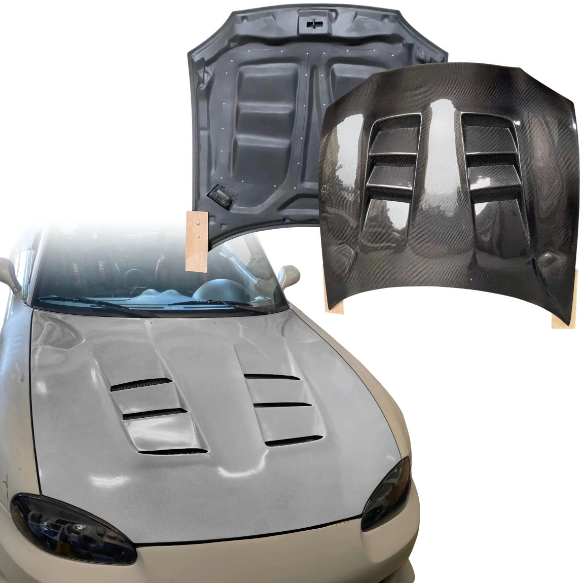 ModeloDrive Carbon Fiber RAME A9 Hood (NB) for Miata Mazda 98-05 modelodrivepar