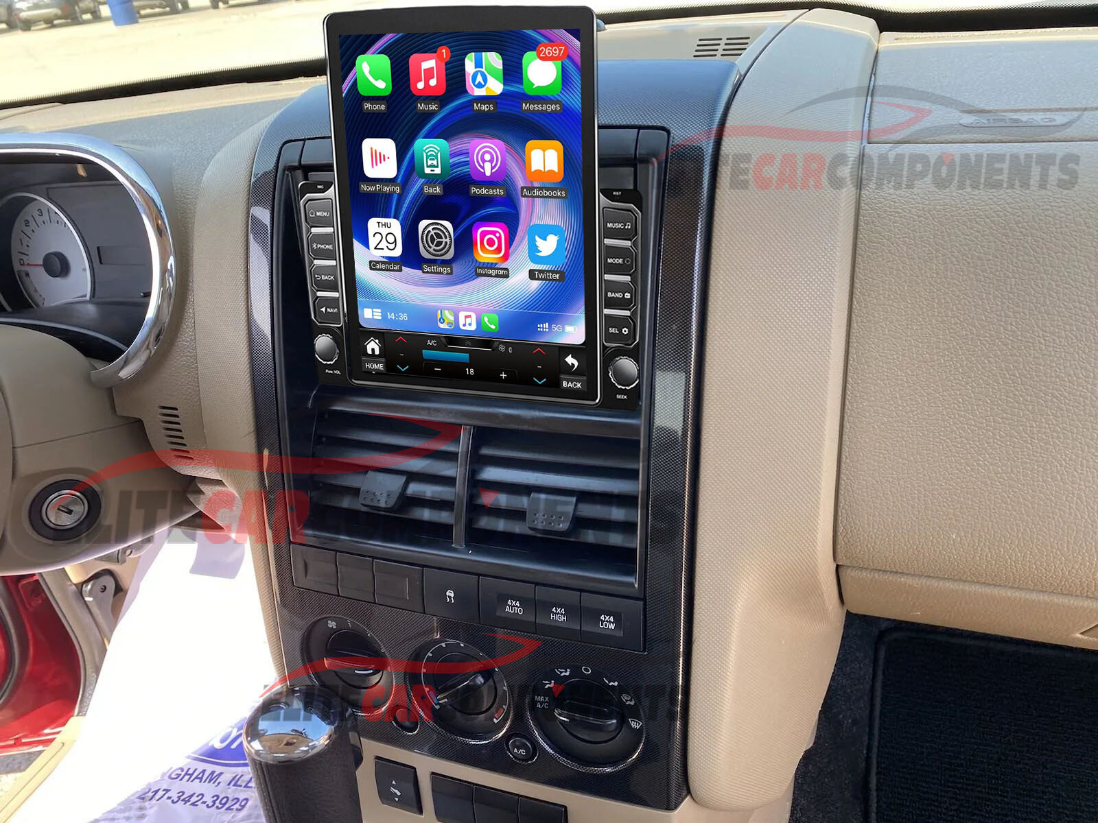 For 2002 2003-2010 Ford Explorer Car Stereo Radio Android 15 CarPlay GPS Navi BT