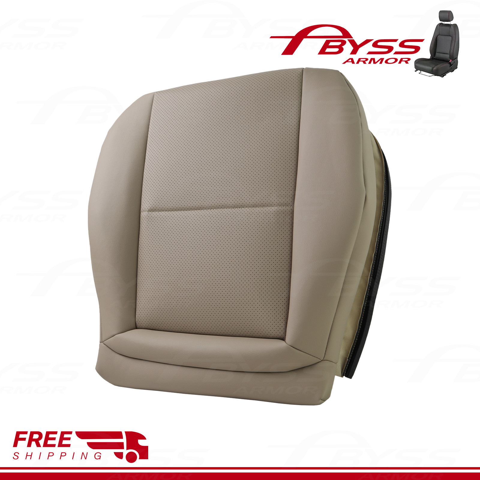 For 08-15 Mercedes Benz GLK250 350 SPORT Driver Bottom Seat Cover Almond Beige