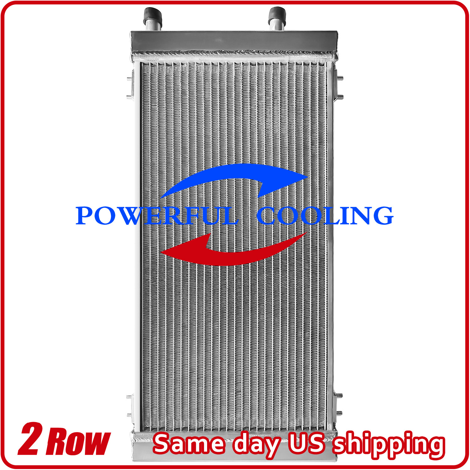2rows Universal Aluminum Radiator Liquid Heat Exchanger Air Water Intercooler