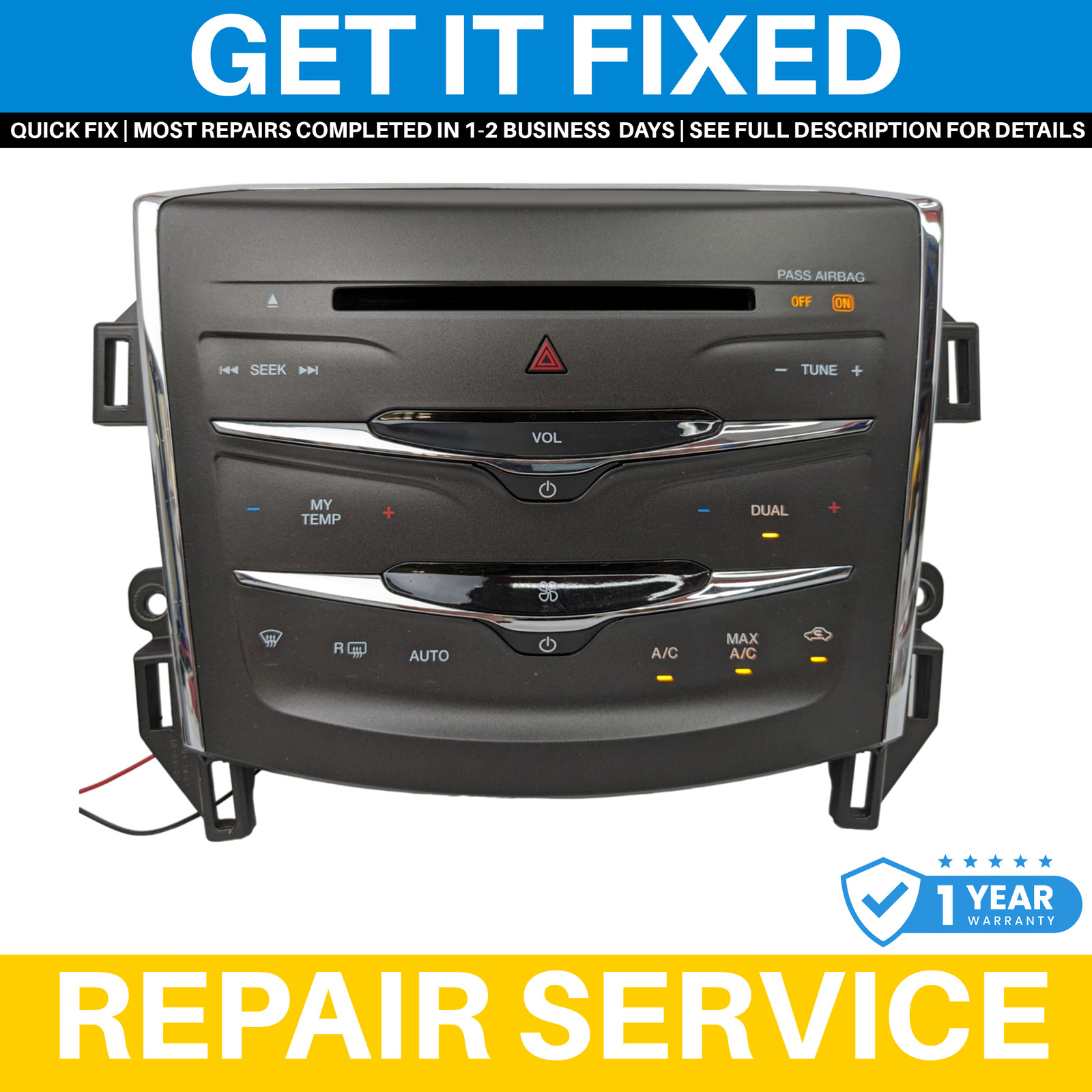 2013-2016 Lincoln Mks OEM Radio Dual Climate Control Panel OEM -REPAIR SERVICE