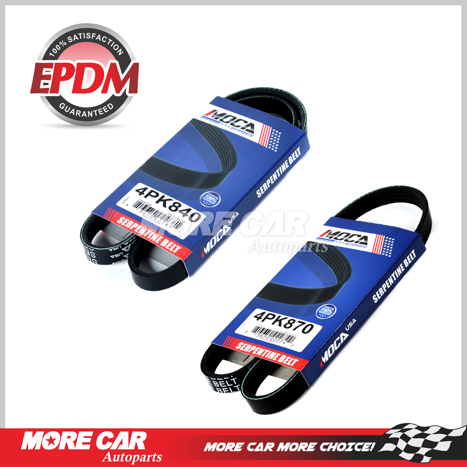 EPDM 2 Pcs Serpentine Drive Belt Set A/C-ALT-PS for 91-95 Toyota MR2 Turbo 2.0L