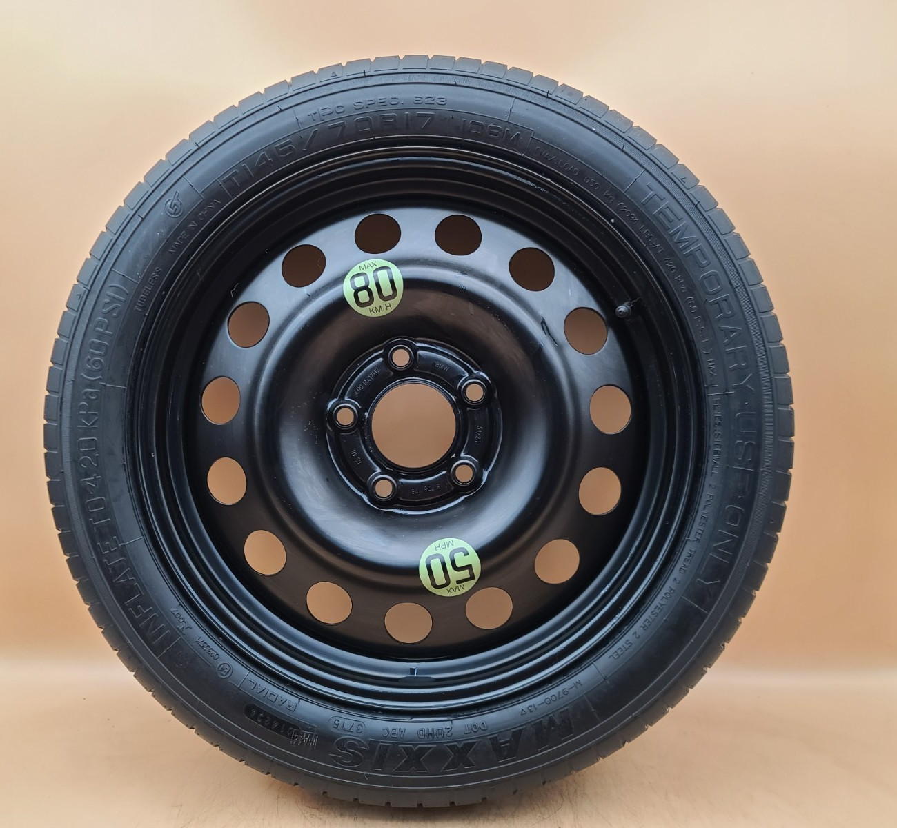SPARE TIRE 17\'\' FITS: 2015-2024 MERCEDES CLA CLASS COMPACT DONUT.