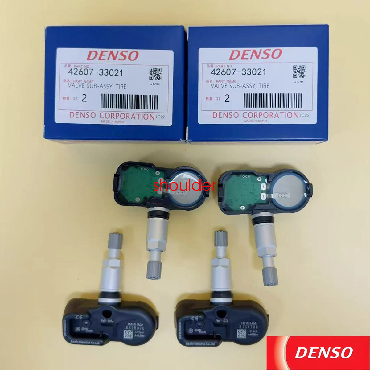 4PCS TPMS Genuine 42607-33021 OEM PMV-107J For Lexus Scion Tire Pressure Sensor