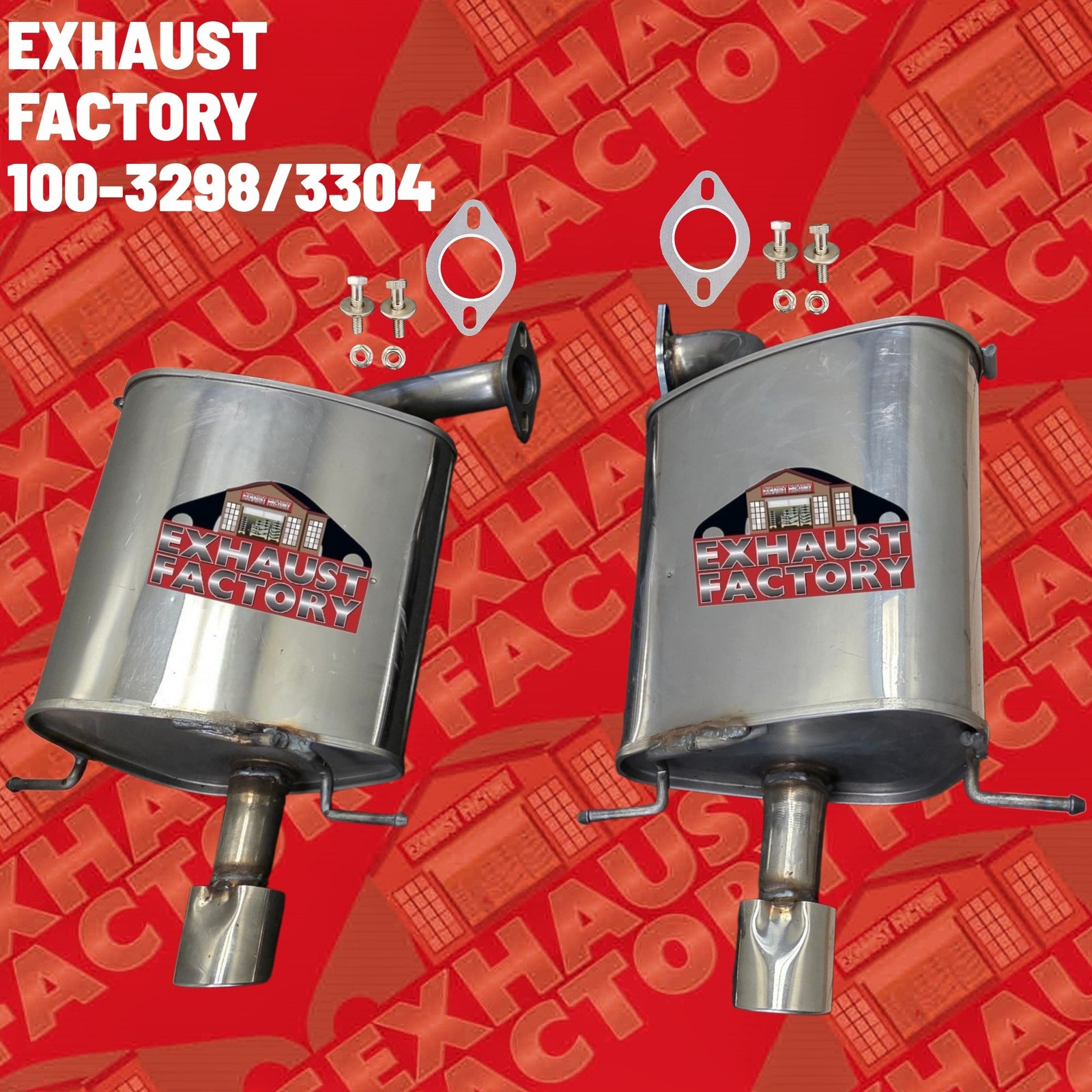 LEFT & RIGHT SIDE MUFFLER FITS 2019-2025 SUBARU ASCENT 2.4L ENG STAINLESS STEEL LEFT & RIGHT SIDE MUFFLER FITS 2019-2025 SUBARU ASCENT 2.4L ENG STAINLESS STEEL