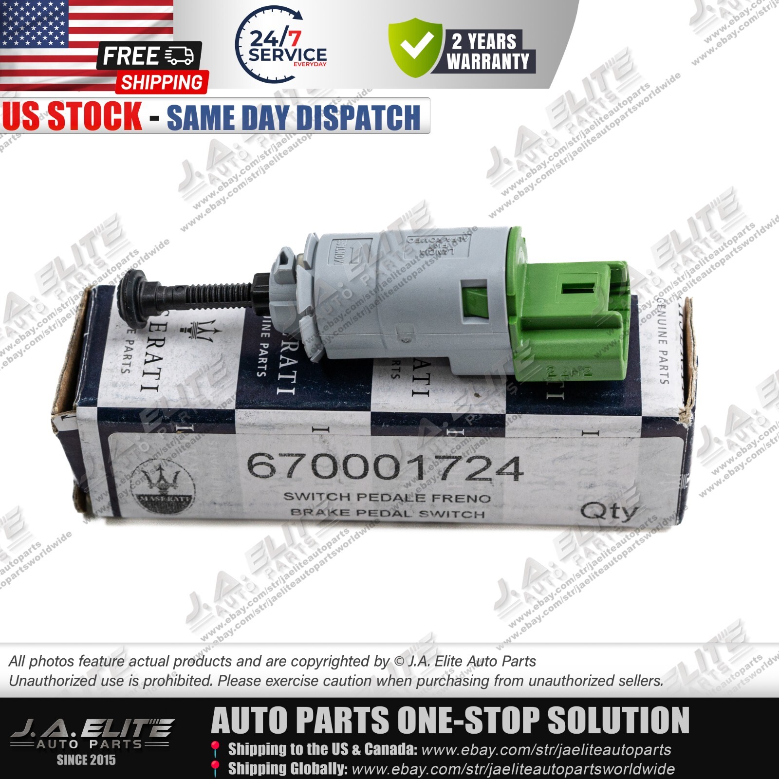 Genuine Brake Pedal Switch fits Maserati Ghibli Quattroporte Levante 670001724