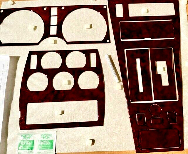 CHEVY CORVETTE C3 FIT 1978 -1982 DASH TRIM KIT AUTO INTERIOR SET CHERRY BURLWOOD