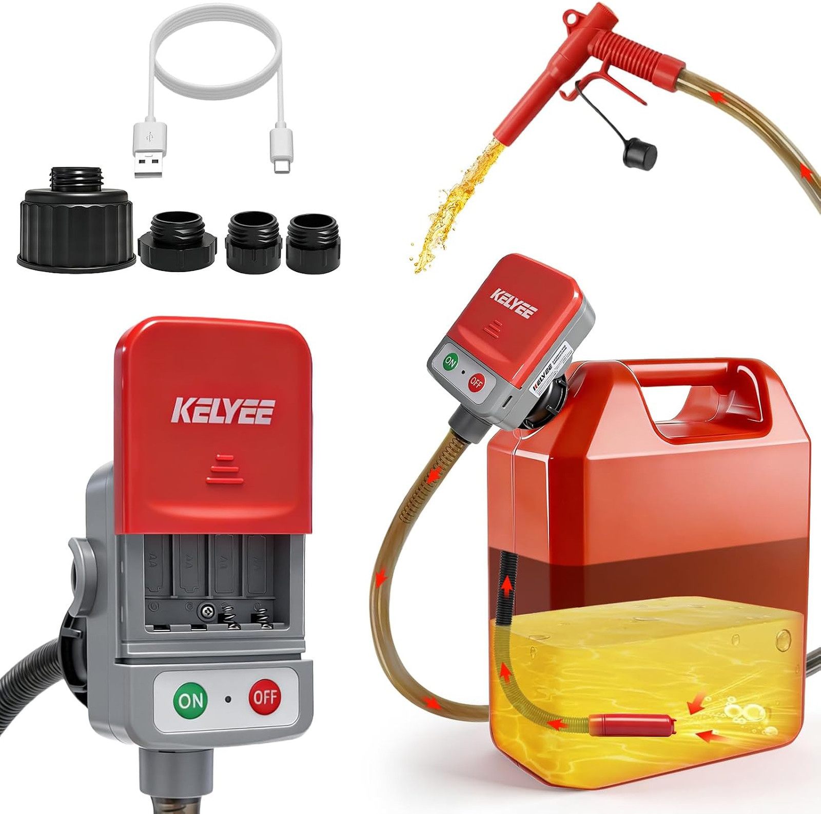 Fuel Transfer Pump with Auto-Stop, 3.2 GPM Fast Flow